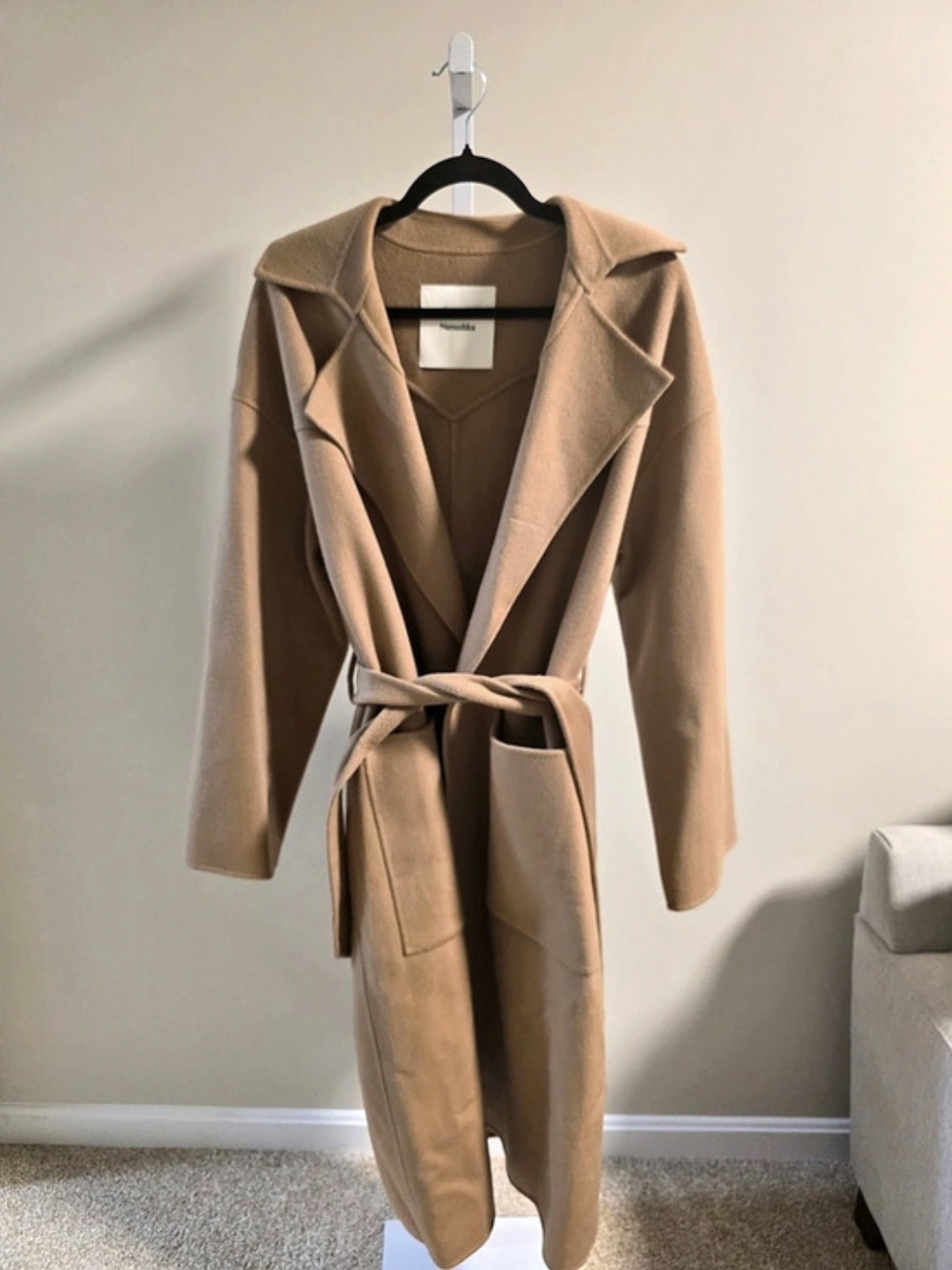 Nanushka Alamo Robe Coat Brown Medium